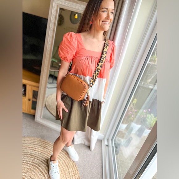 Compania Fantastica Colour Block Poplin Mini Dress - Picture 2 of 5